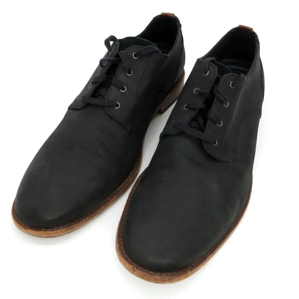 Cole Haan Feathercraft Grand 360 Blucher Oxford C29702 Black Leather Mens 11.5M